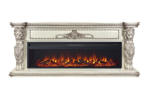 Каминокомплект Windsor 60 Слоновая кость с очагом Vision 60 LOG LED